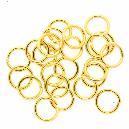 Guldfärgade Bindringar 6x0,8mm ca. 25st