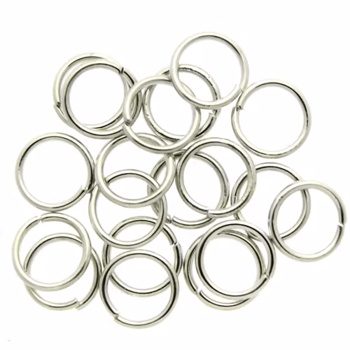 Mörkt Silverfärgade Bindringar 7x0,8mm ca. 20st