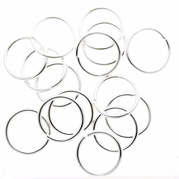 Silverfärgade Bindringar 8x0,8mm ca. 15st
