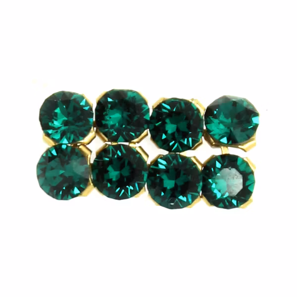 Emerald Guldfärgad metall 40001 Crystal Mesh 3mm 8st