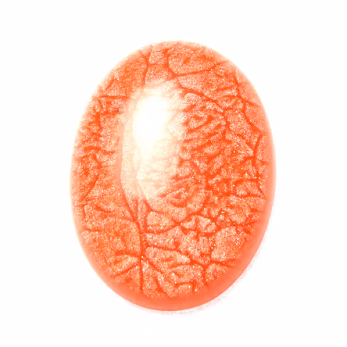 Orange Shimmer Resincabochon 40x30mm 1st