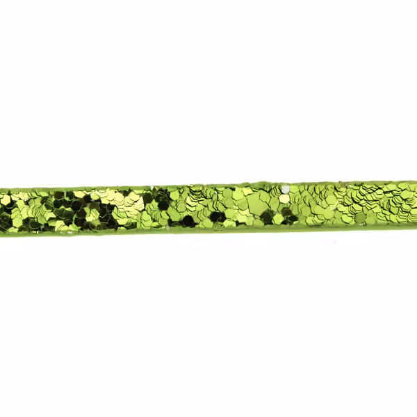 Olive Glitter Imitationsläder 5mm Platt 20cm