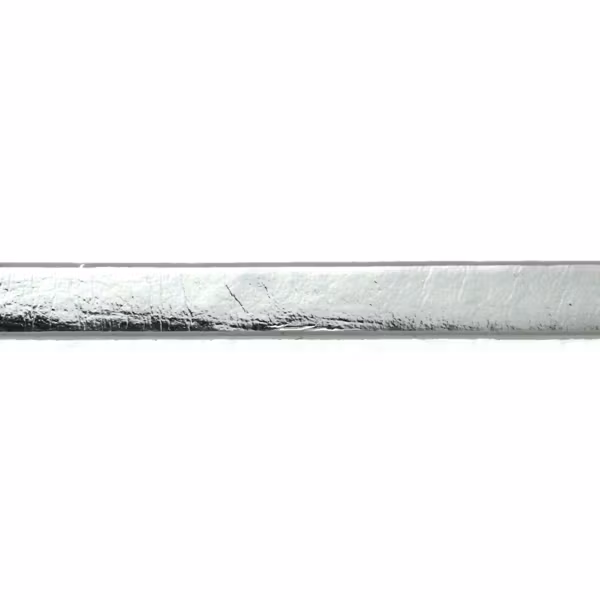 Silver Imitationsläder 5mm Platt 20cm