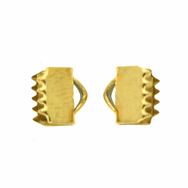 Guldfärgat Ändfäste 6mm 4st