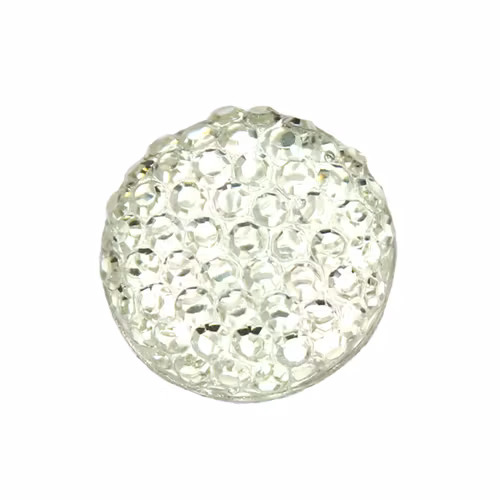 Silver Strass Resincabochon 12mm 1st