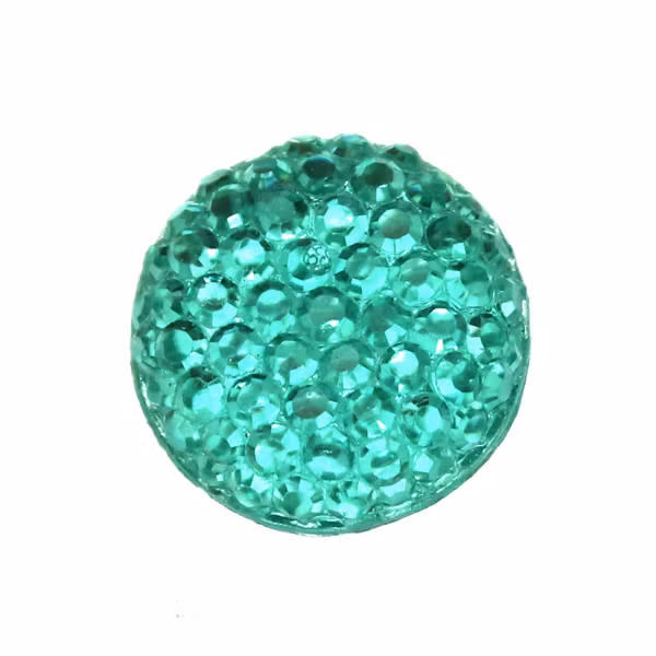 Green Turquoise Strass Resincabochon 12mm 1st