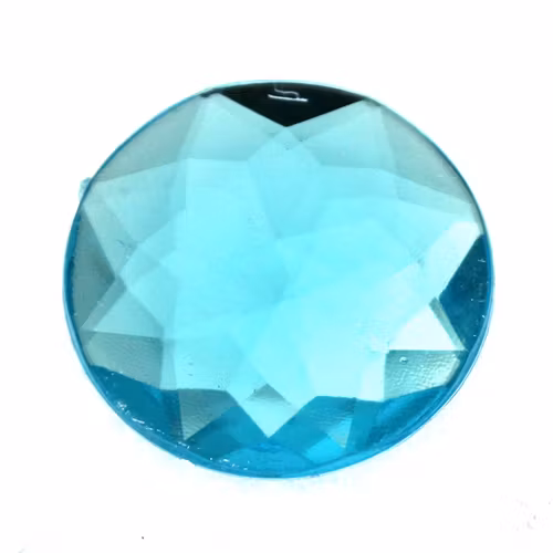 Turquoise Facetterad Acrylcabochon 25mm 1st