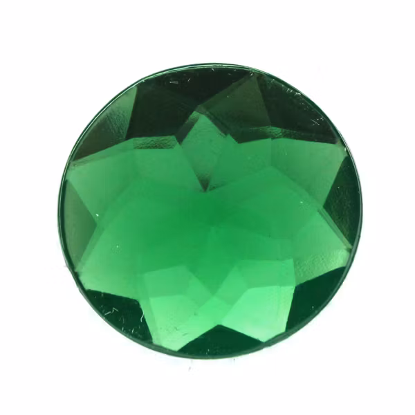 Green Facetterad Acrylcabochon 25mm 1st