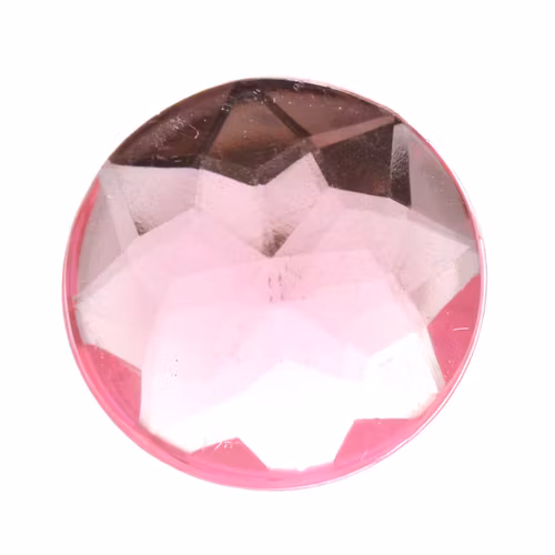 Pink Facetterad Acrylcabochon 25mm 1st