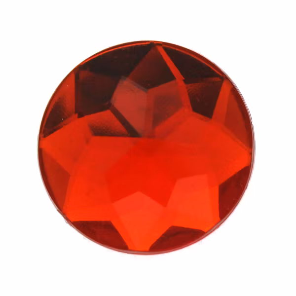 Red Facetterad Acrylcabochon 25mm 1st