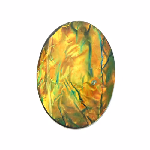 Orange/Grön Opal Facetterad Resincabochon 18x13mm 1st