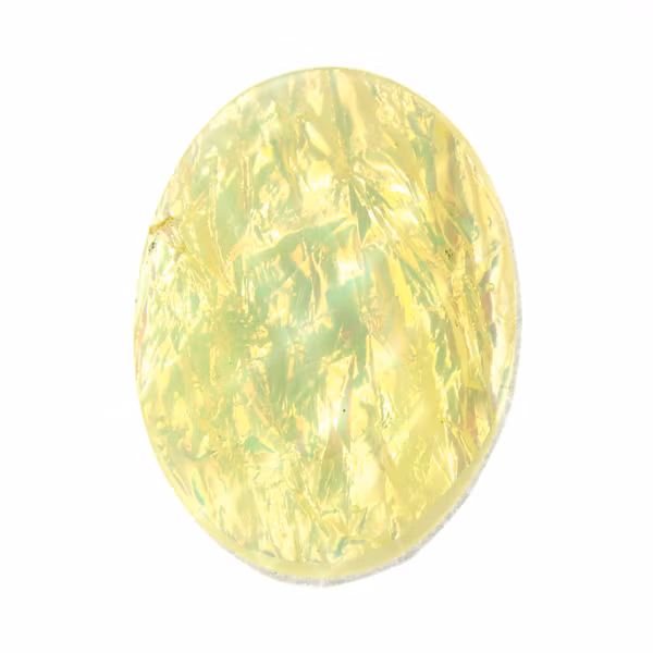 Gul/Grön Opal Facetterad Resincabochon 40x30mm 1st