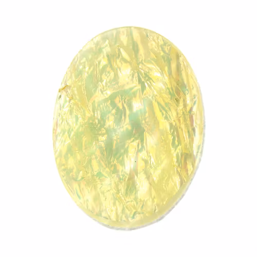 Gul/Grön Opal Facetterad Resincabochon 40x30mm 1st
