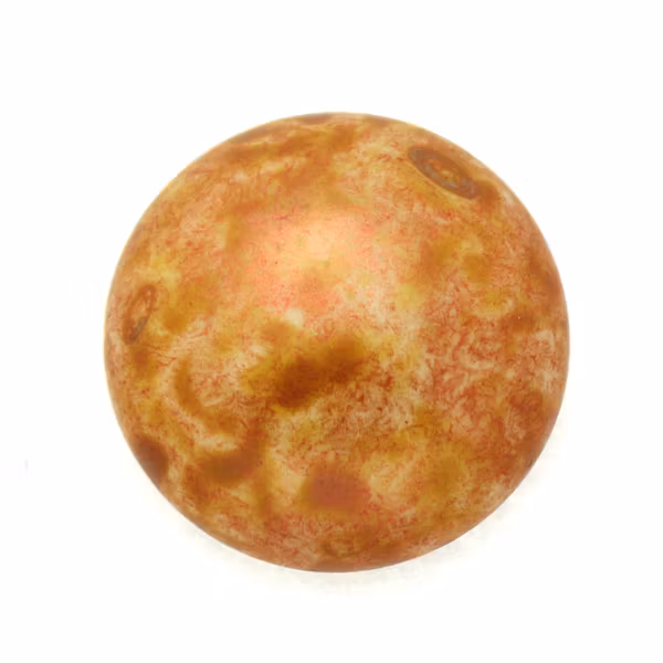 Opaque Salmon Spotted Cabochon Par Puca 25mm 1st