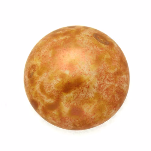 Opaque Salmon Spotted Cabochon Par Puca 25mm 1st