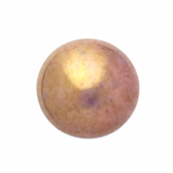 Opaque White Vega Luster Cabochon Par Puca 14mm 1st