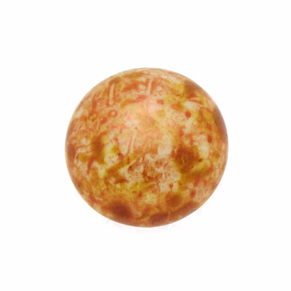 Opaque Salmon Spotted Cabochon Par Puca 14mm 1st
