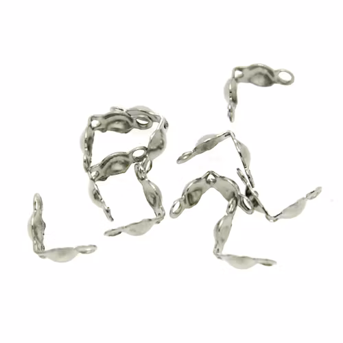 Mörkt Silverfärgad Knutgömma 304 Rostfritt Stål 6x3mm 10st