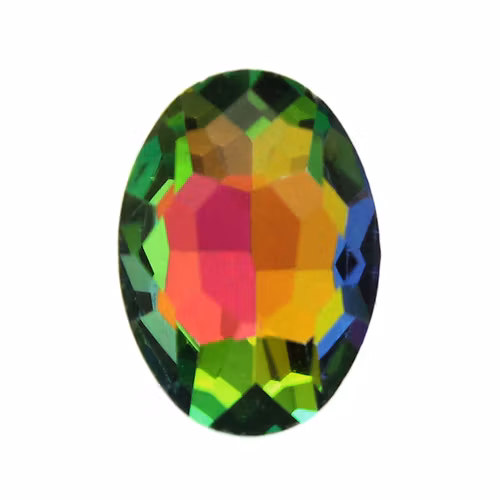 Rainbow Kinesisk Strass Oval 14x10mm 3st