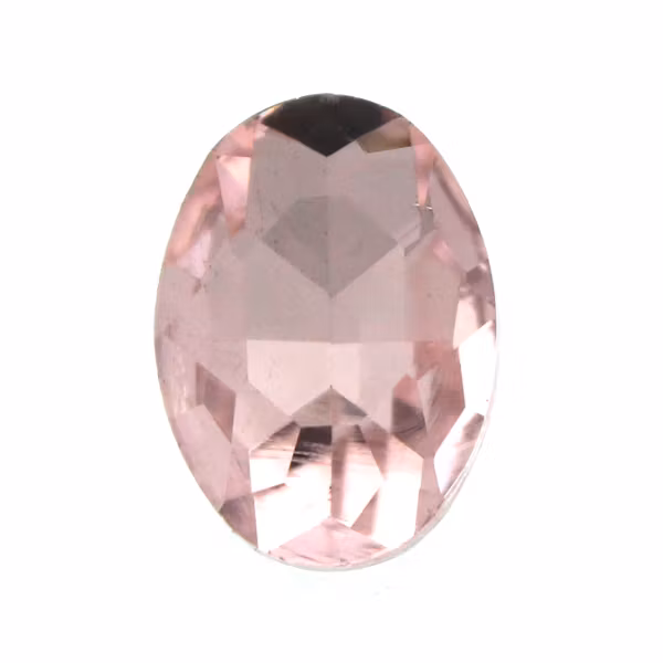 Pink Kinesisk Strass Oval 14x10mm 3st
