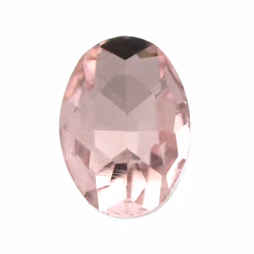 Pink Kinesisk Strass Oval 14x10mm 3st