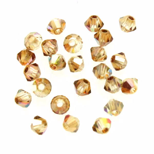 Crystal Brown Rainbow Preciosa Bicone 3mm 24st