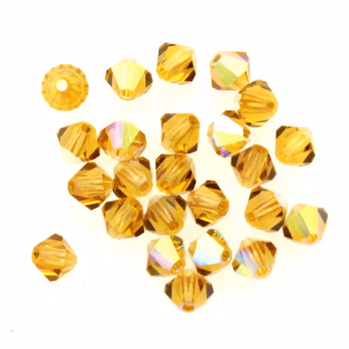 Topaz AB Preciosa Bicone 4mm 24st