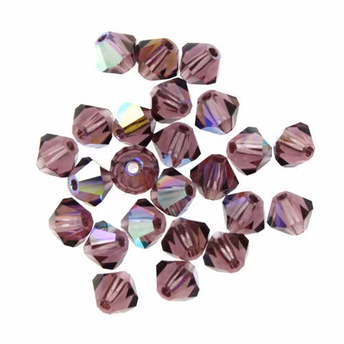Amethyst AB Preciosa Bicone 4mm 24st