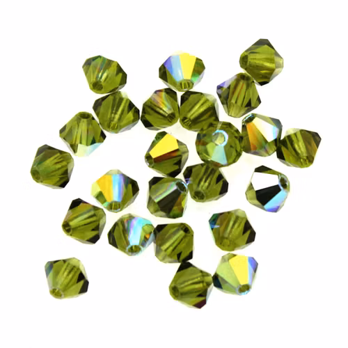 Olivine AB Preciosa Bicone 4mm 24st