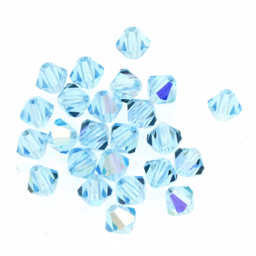 Aquamarine AB Preciosa Bicone 4mm 24st