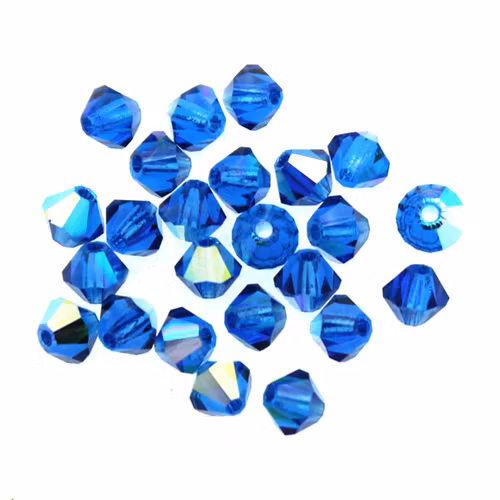 Capri Blue AB Preciosa Bicone 4mm 24st