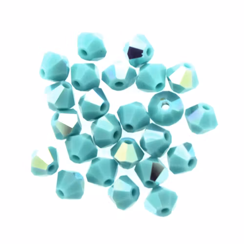 Turquoise AB Preciosa Bicone 4mm 24st