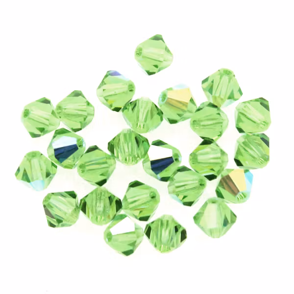Peridot AB Preciosa Bicone 4mm 24st