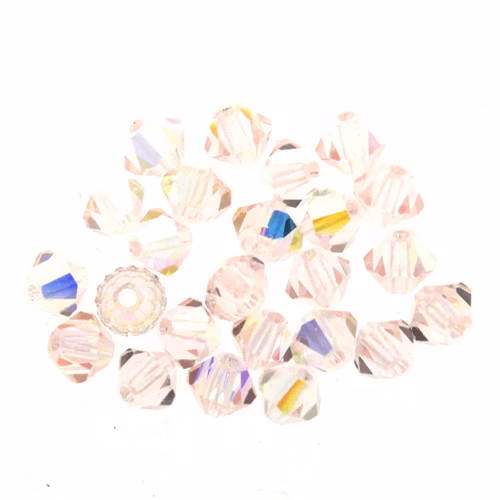 Light Rose AB Preciosa Bicone 4mm 24st