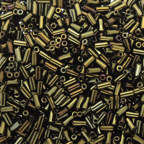 Metallic Brown Iris BGL1-0458 Miyuki Bugle Beads 3mm 10g