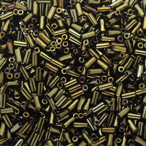 Metallic Brown Iris BGL1-0458 Miyuki Bugle Beads 3mm 10g