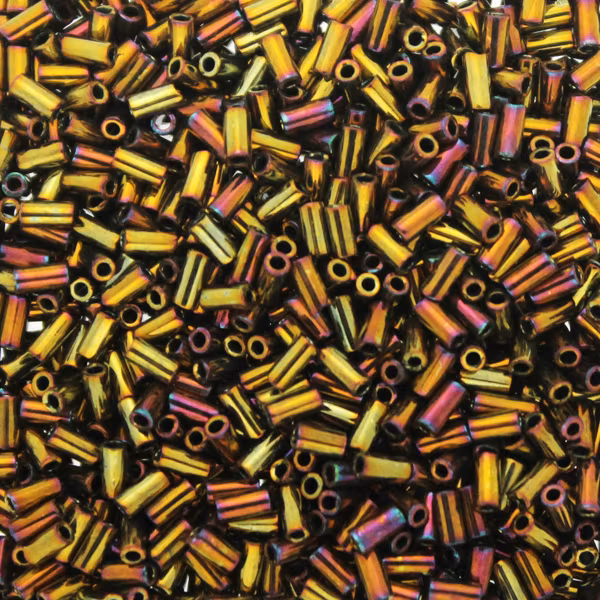 Metallic Gold Iris BGL1-0462 Miyuki Bugle Beads 3mm 10g