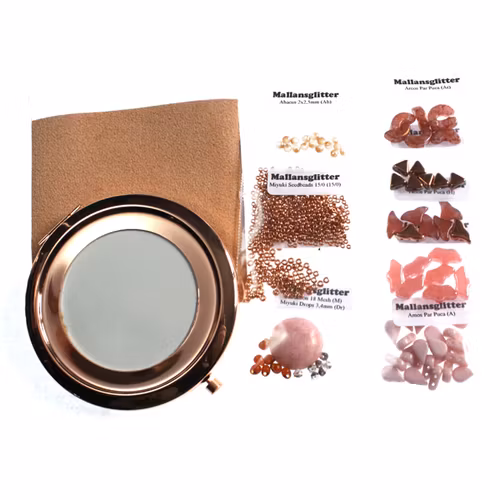 Amhedeos Spegel Kit Rosa (EJ MÖNSTER ENDAST PÄRLOR)