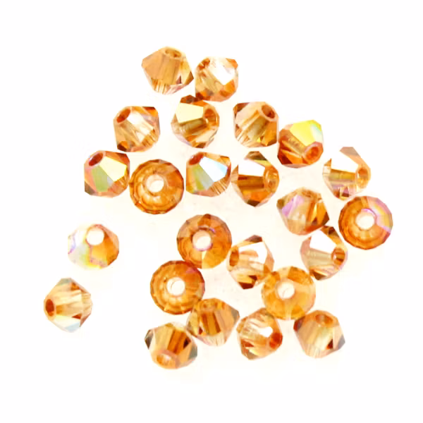 Crystal Orange Rainbow Preciosa Bicone 3mm 144st