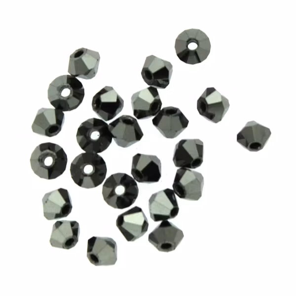 Jet Hematite Full Preciosa Bicone 3mm 144st