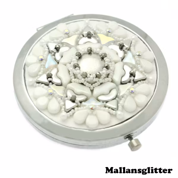 Amhedeos Spegel Kit Vit (EJ MÖNSTER ENDAST PÄRLOR)