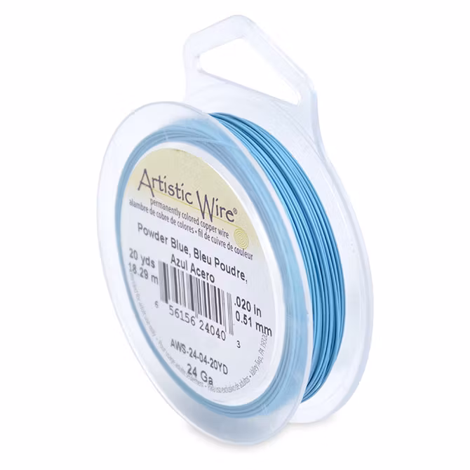 Powder Blue Artistic Wire 24 Gauge/0,51mm 20yd/18,2m