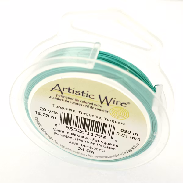 Turquoise Artistic Wire 24 Gauge/0,51mm 20yd/18,2m