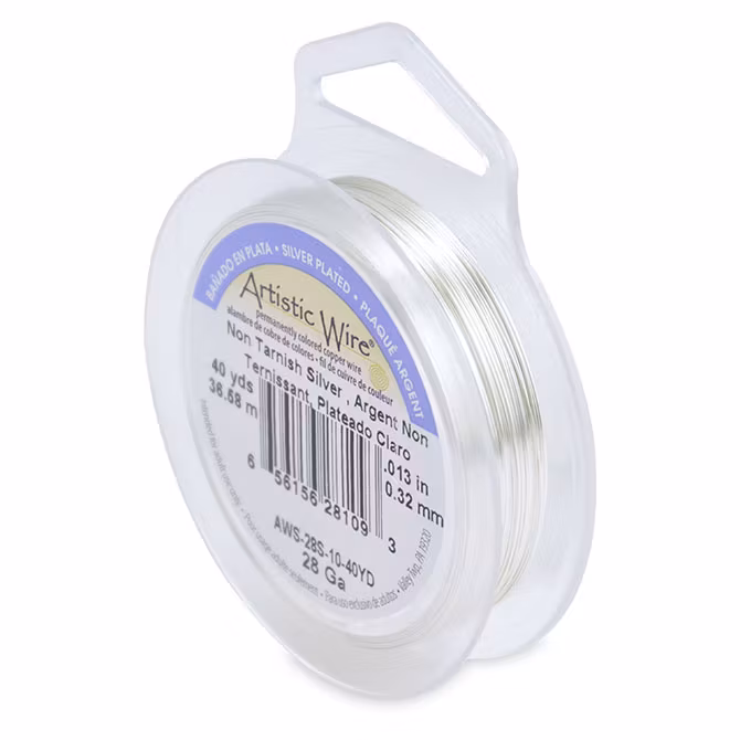 Tarnish Resistant Silver Artistic Wire 28 Gauge/0,32mm 40yd/36,5m