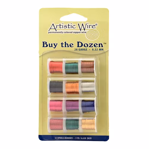 Buy-The-Dozen Artistic Wire 28 Gauge/0,32mm 5yd/4,5m/spole 12pack