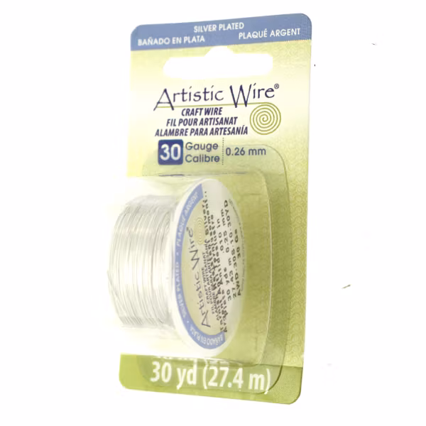 Tarnish Resistant Silver Artistic Wire 30 Gauge/0,26mm 30yd/27,4m