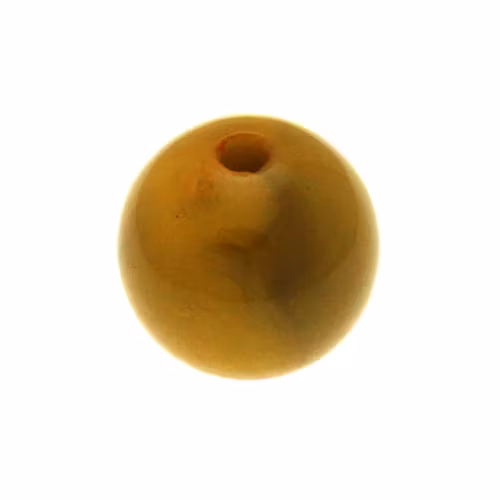 Opaque Yellow Black Swirl Rund Acrylpärla 14mm 1st