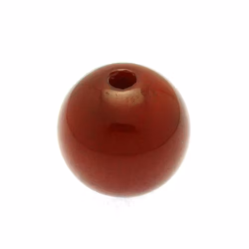 Opaque Red Black Swirl Rund Acrylpärla 14mm 1st