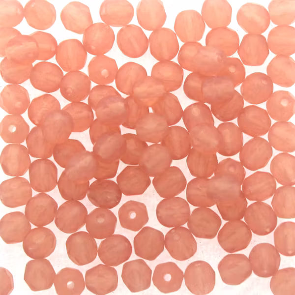Light Rose Opal Matt Fire Polish 4mm 100st