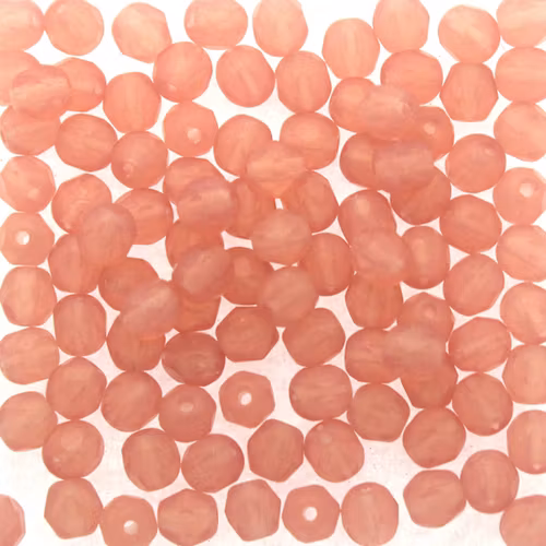 Light Rose Opal Matt Fire Polish 4mm 100st